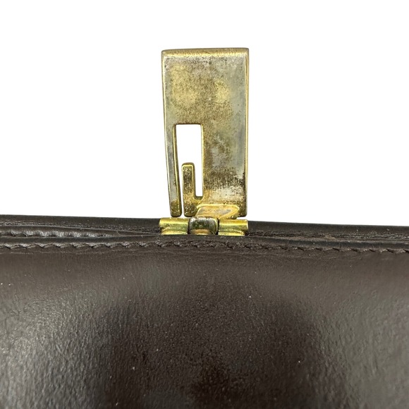 Gucci Leather Wallet Brown Snap Closure Bifold Coin Purse Vintage, flawed, used - Picture 9 of 16